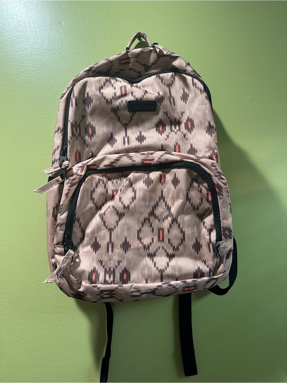 Volcom Men's Backpack - Beige Tribal Design